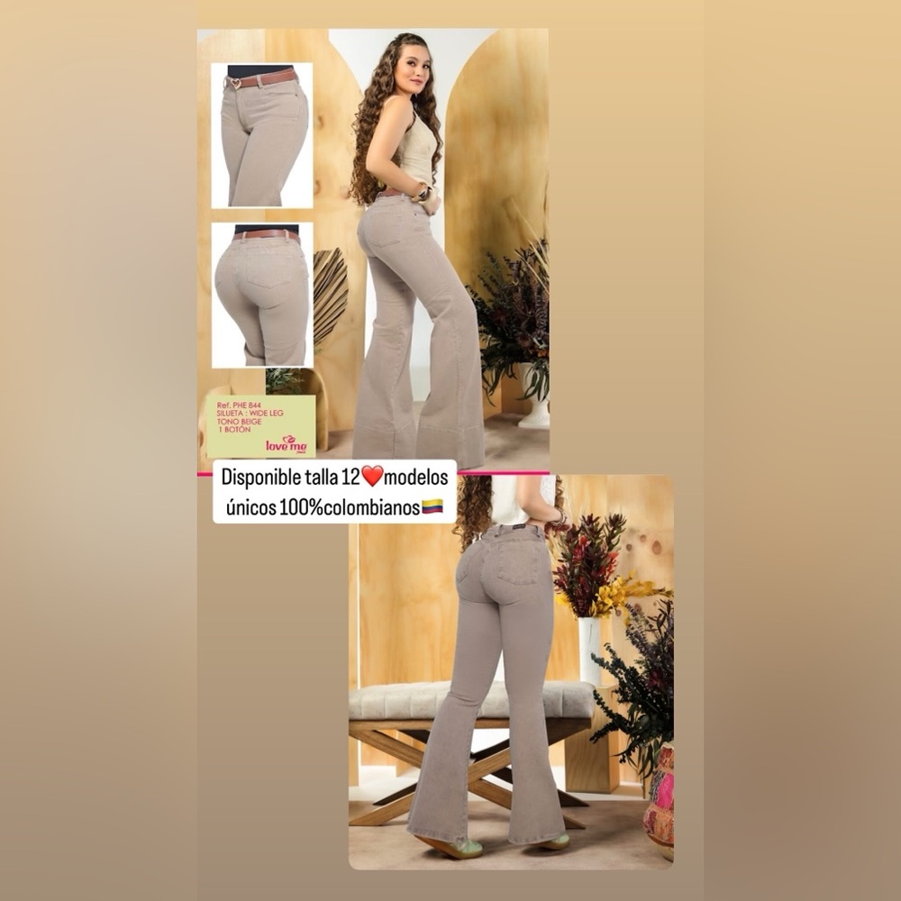 Beige Flare Pants